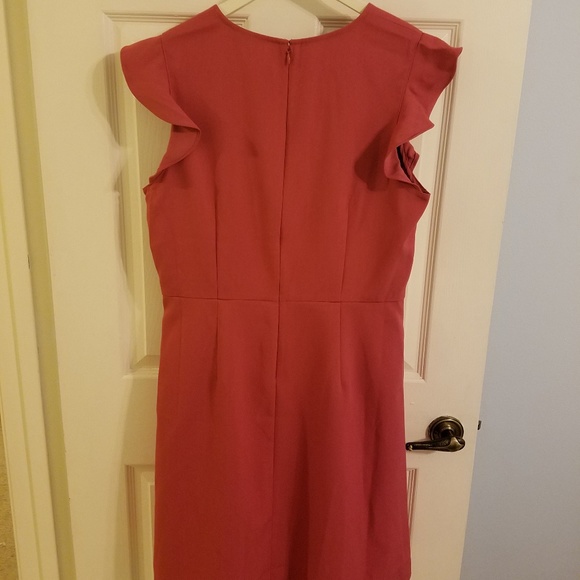 NWT Loft Flutter Flare Dress Shaded Rose - Picture 4 of 7